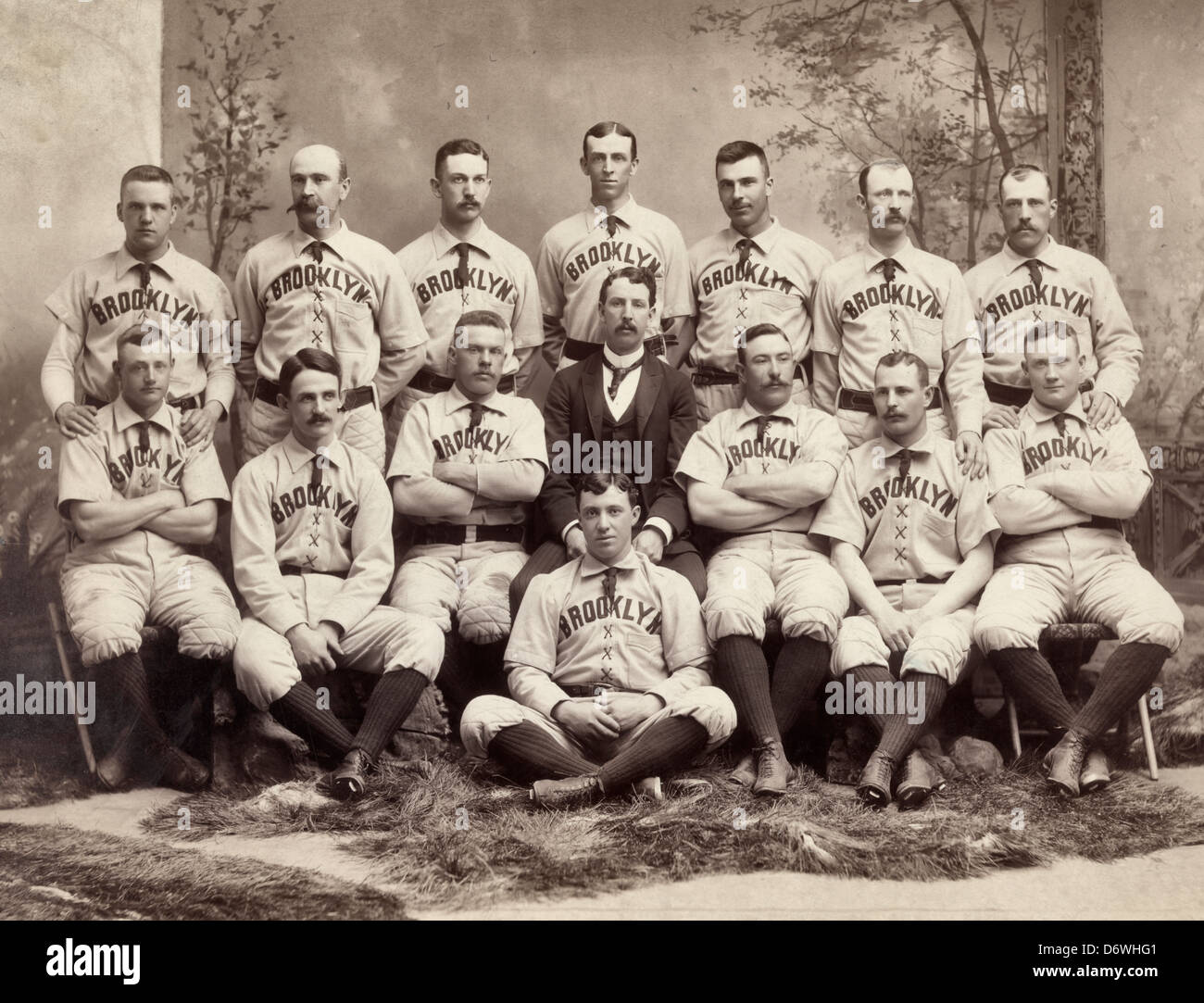 Brooklyn sposi squadra di baseball 1889 Foto Stock