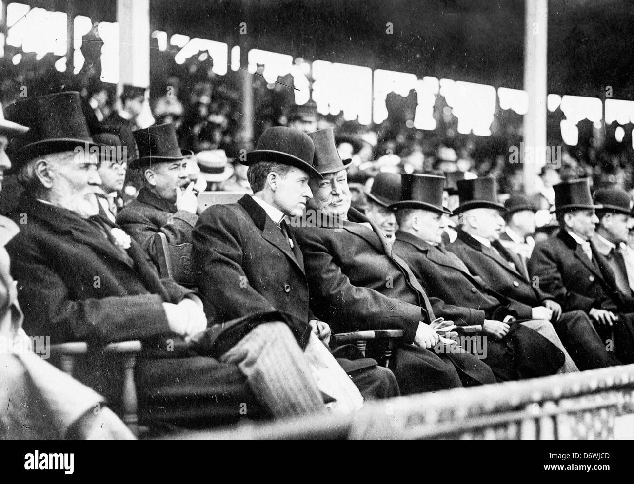 Il presidente William H. Taft ad una partita di baseball, circa 1910 Foto Stock