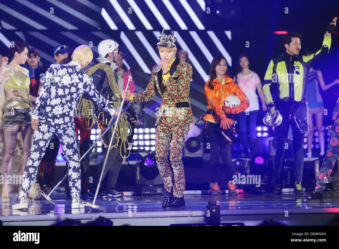 SHINee hanno partecipato 2013 K-POP di raccolta in Seoul, Corea del Sud domenica 21 aprile, 2013. Foto Stock