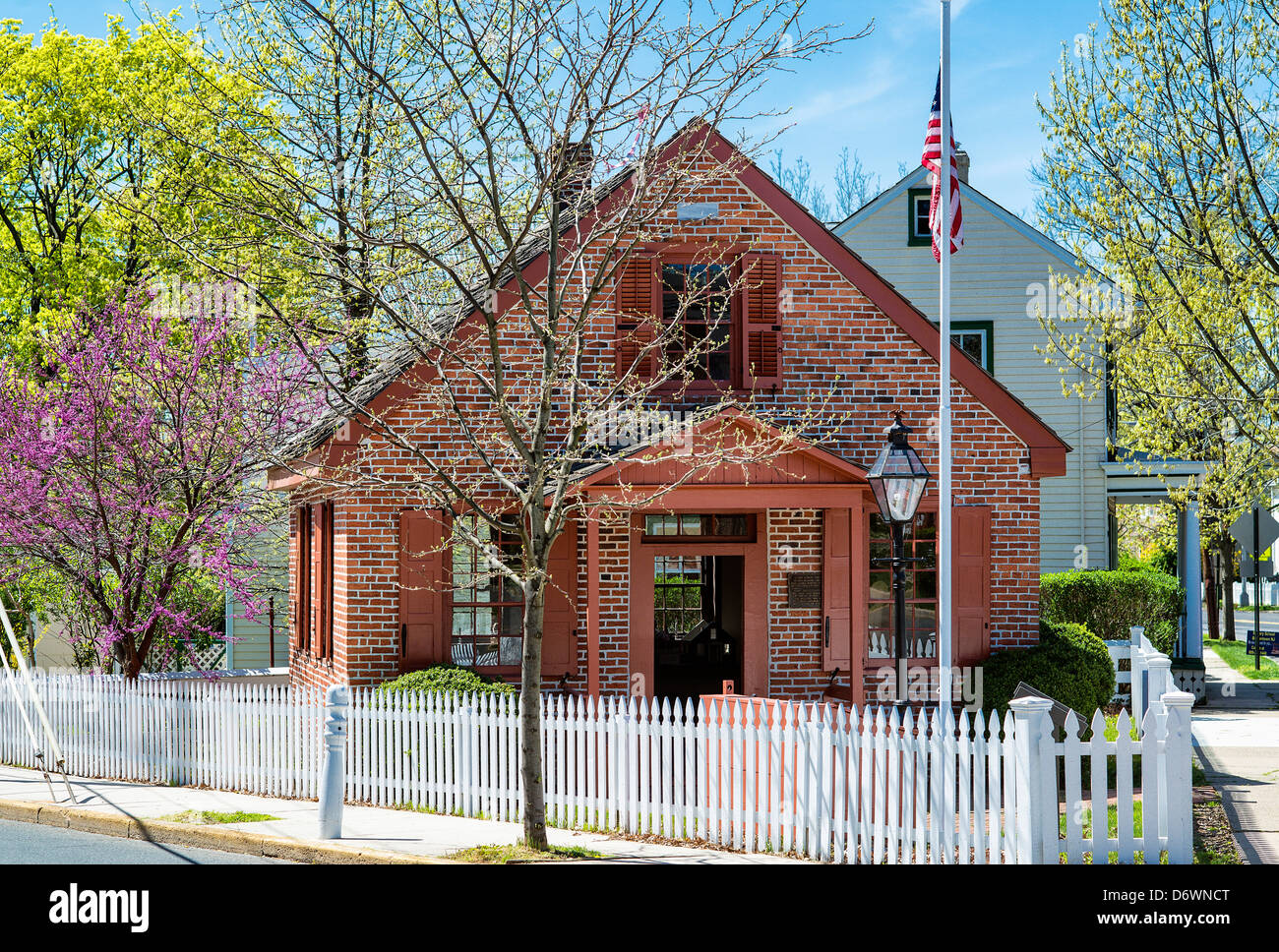 Clara Barton Scuola, Bordentown, New Jersey, USA il fondatore della Croce Rossa americana Foto Stock