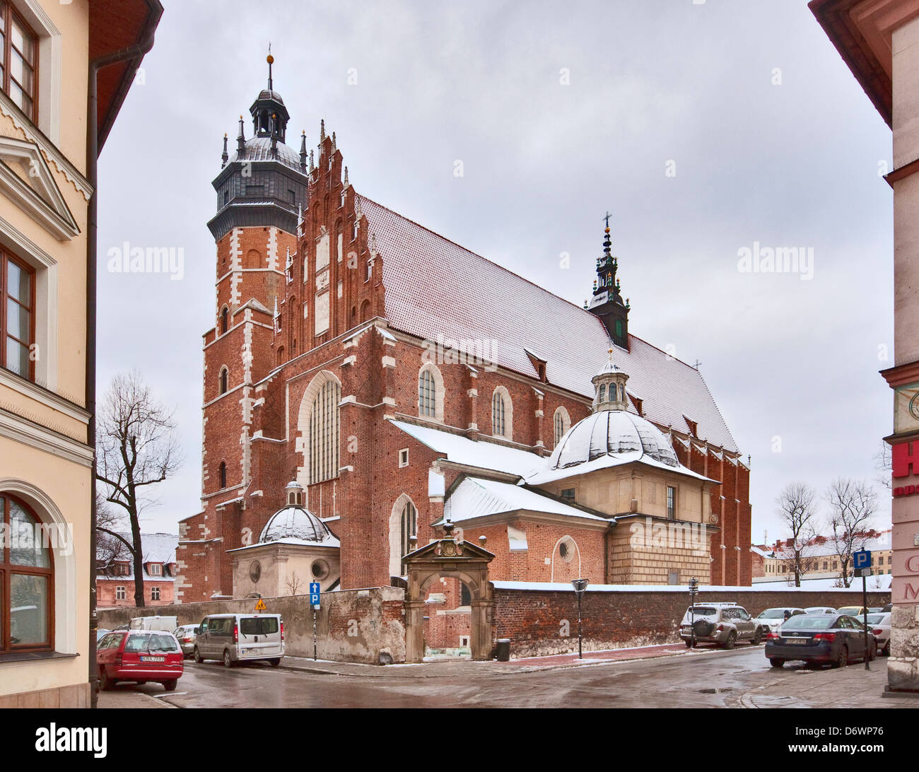 Gothic Corpus Christi Basilica a nel quartiere Kazimierz, Cracovia in Polonia Foto Stock