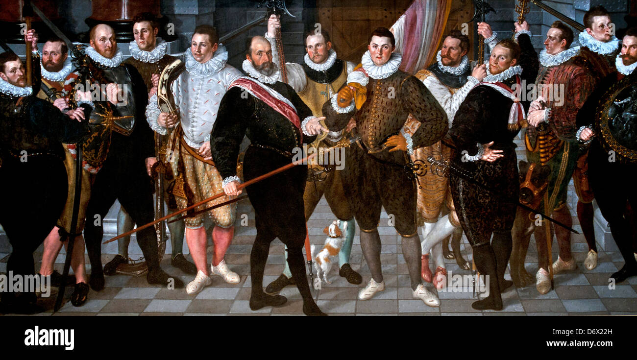 La Compagnia del capitano Dirck Jacobsz Rose Crans e tenente Peacock 1588 Cornelis Ketel 1548-1616 Foto Stock