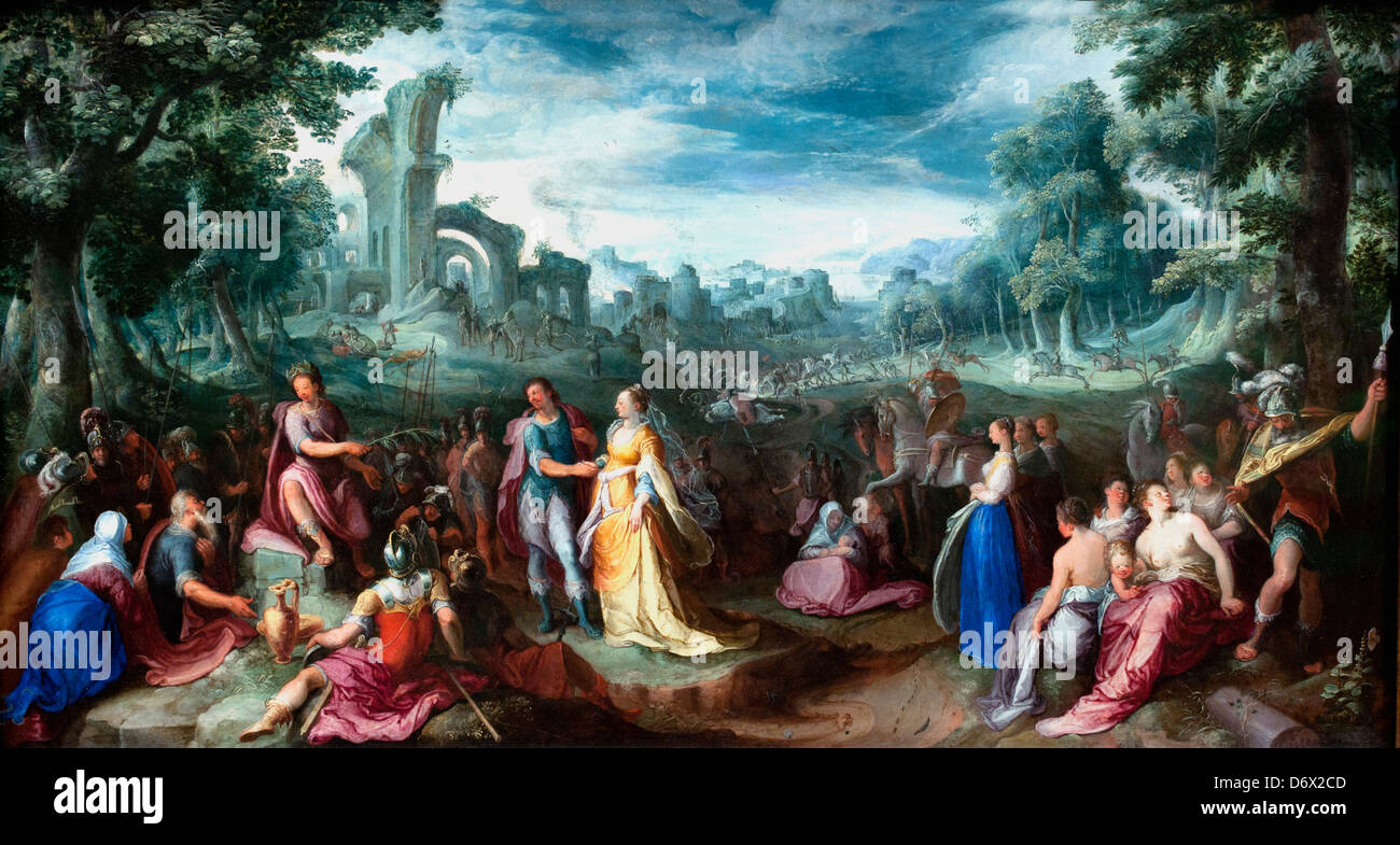 Il Continrnce di Scipione 1600 Karel van Mander 1548-1606 olandese Paesi Bassi Foto Stock