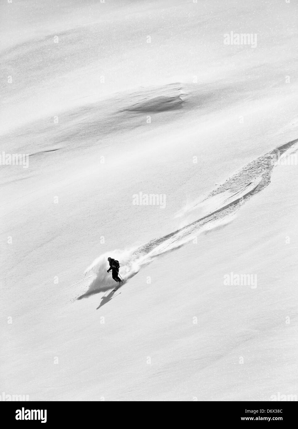 Sci fuori pista a Arolla Foto Stock