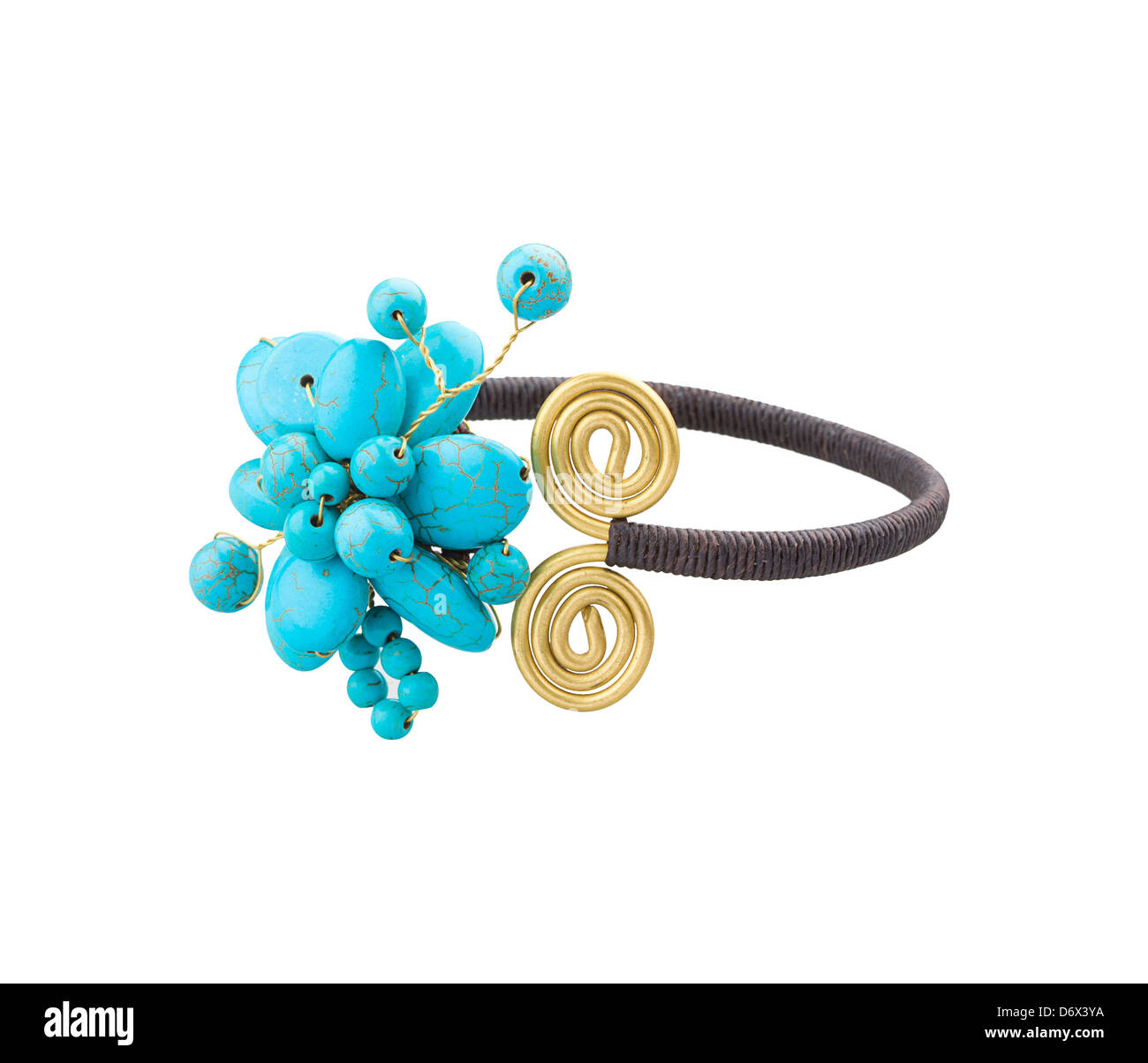 Bella turchese anello regolabile per adattarsi al tuo dito dimensioni Foto Stock