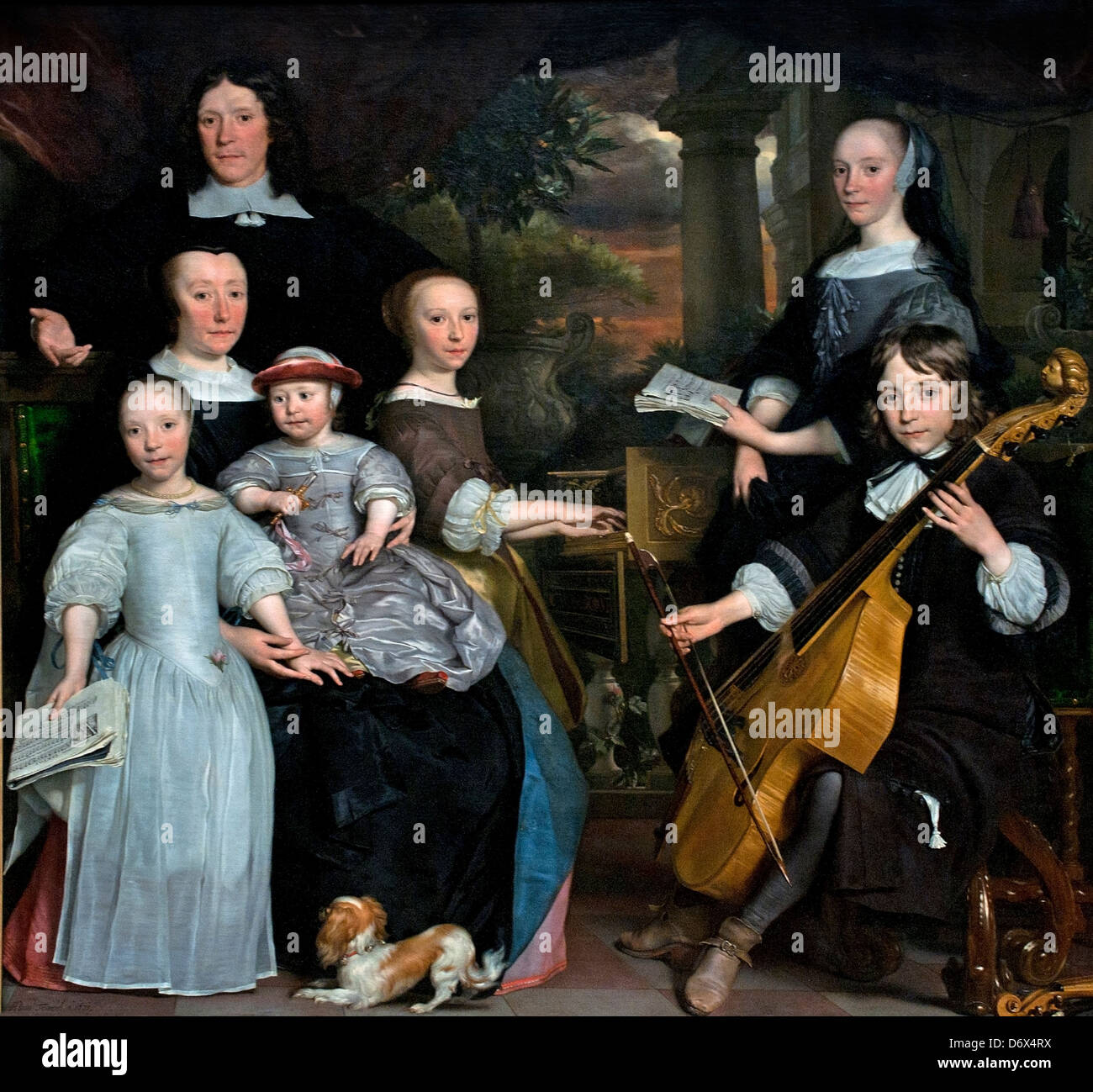 David Leeuw con la sua famiglia 1671 Abraham van den Tempel 1622-1672 olandese Paesi Bassi Foto Stock