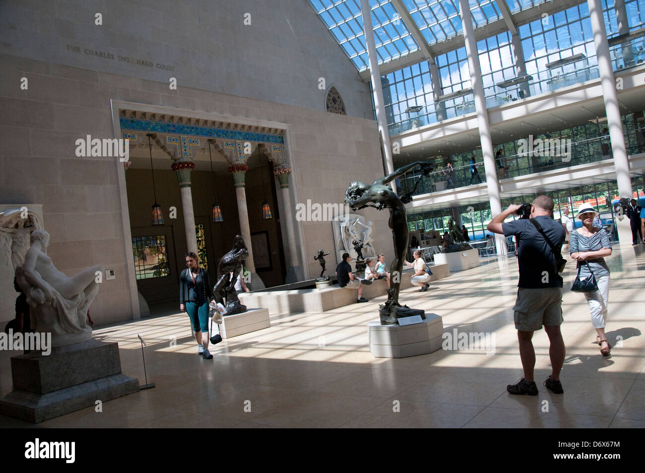 Charles Engelhard corte in American ala del Metropolitan Museum of Art, (met) New York City USA Foto Stock