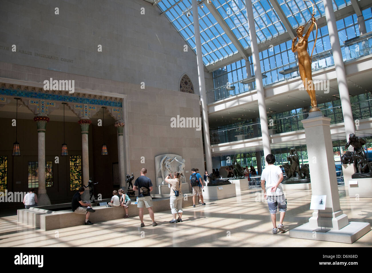 Charles Engelhard corte in American ala del Metropolitan Museum of Art, (met) New York City USA Foto Stock