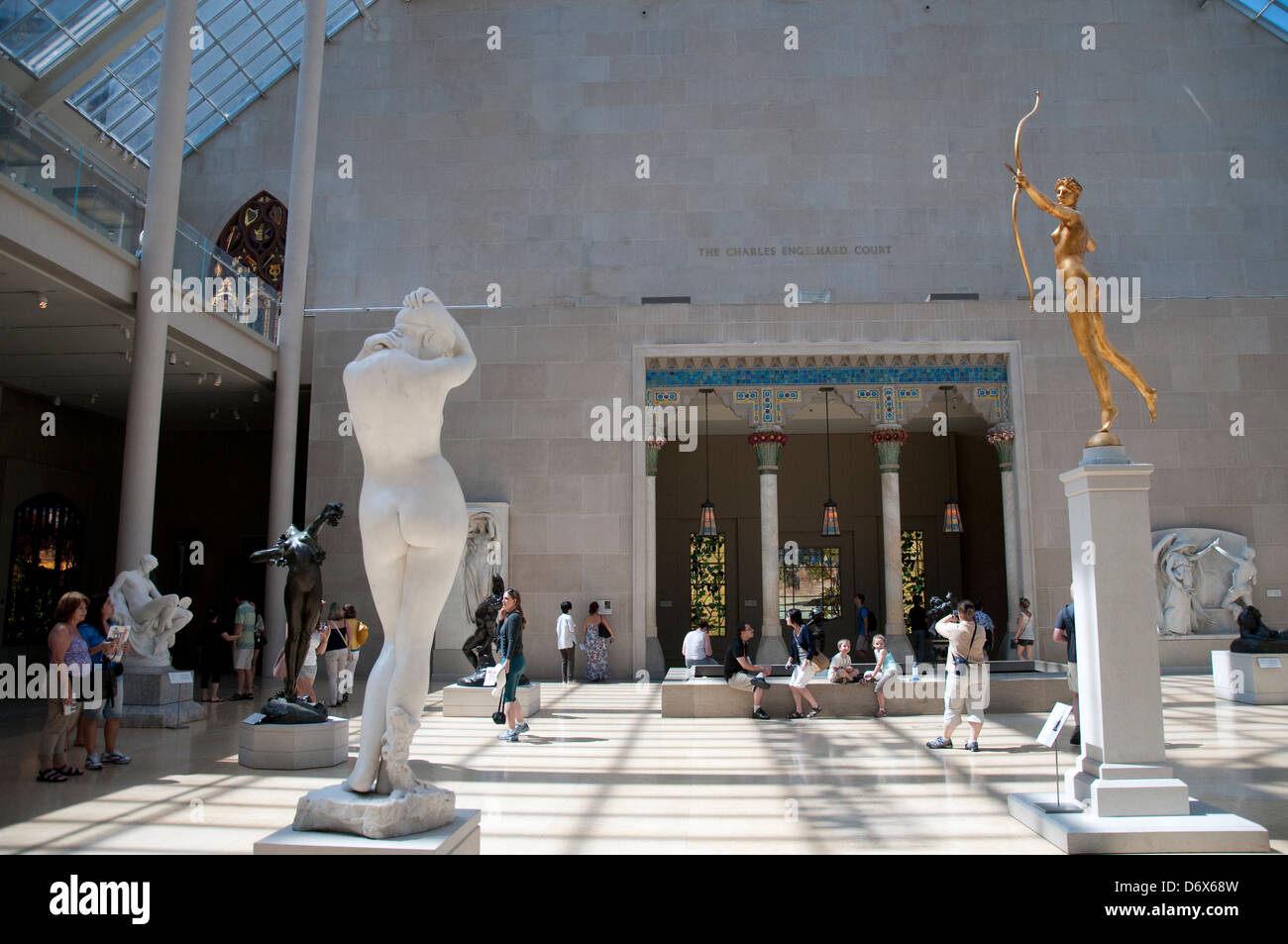 Charles Engelhard corte in American ala del Metropolitan Museum of Art, (met) New York City USA Foto Stock
