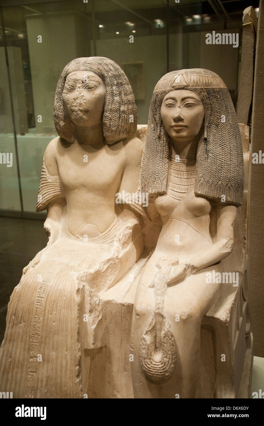 Yuny e sua moglie Renenutet nel Metropolitan Museum of Art, (met) New York City USA Foto Stock