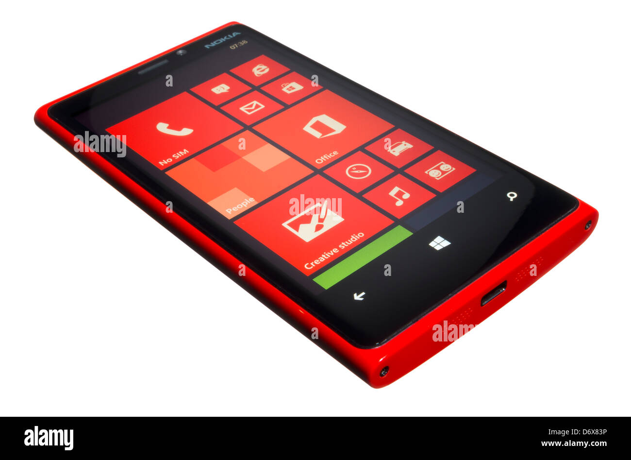 Rosso Nokia Lumia mobile smartphone Foto Stock