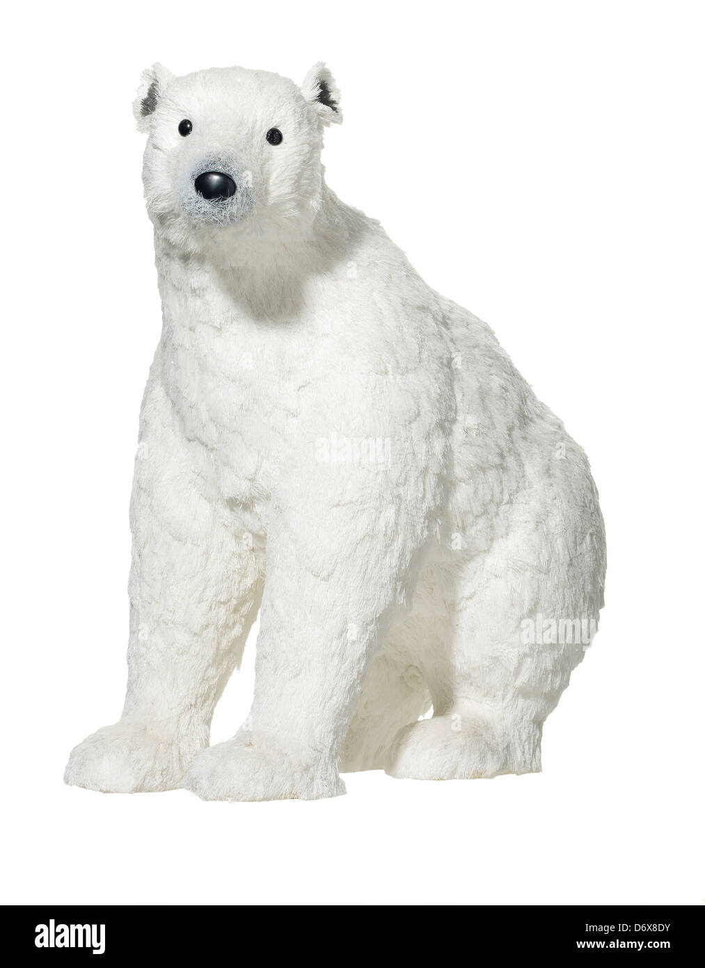 Albero di Natale decorazioni bianco orso polare Foto Stock