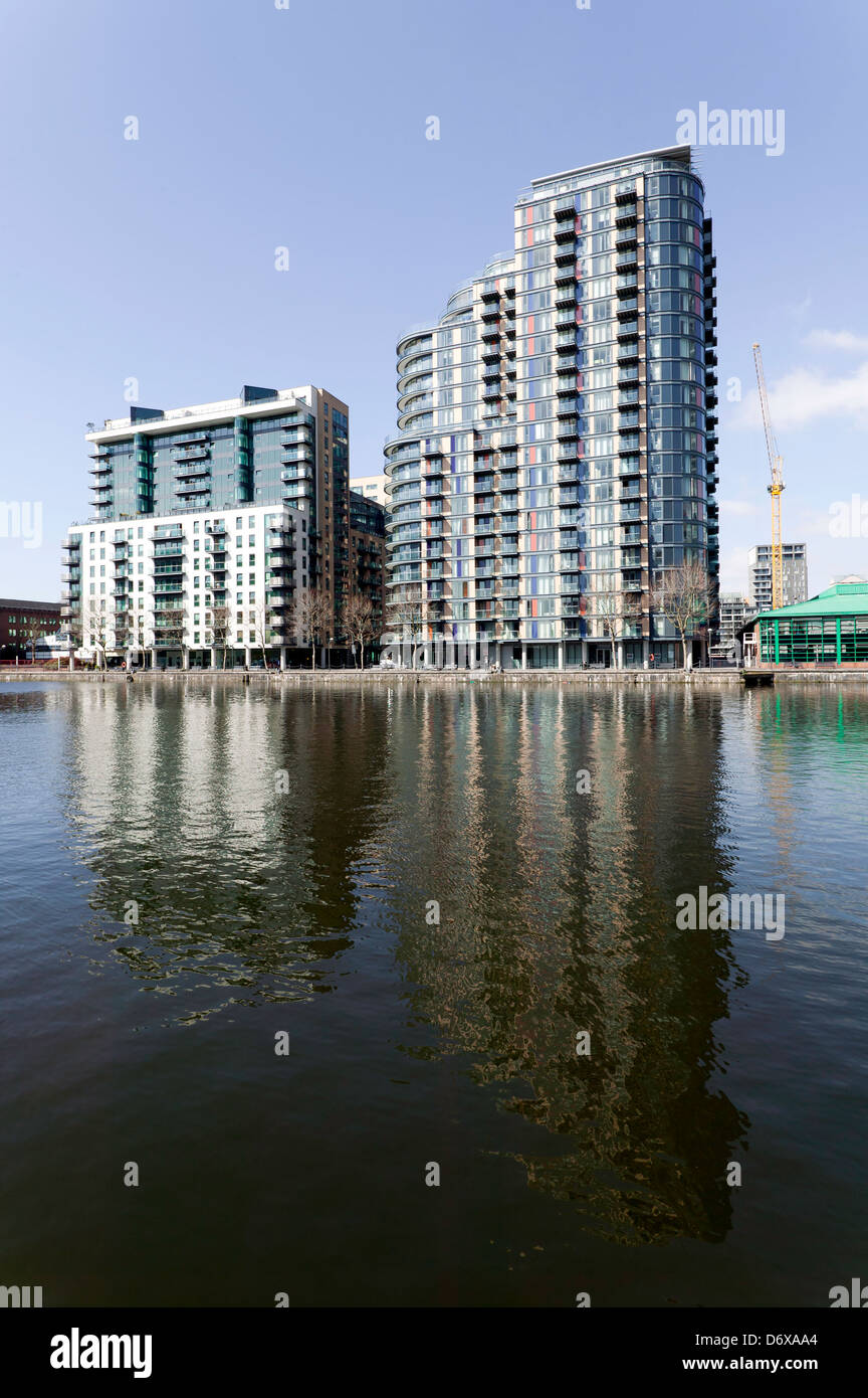 Capacità posto, Millwall Inner Dock, Millwall, Isle of Dogs, Londra. Foto Stock