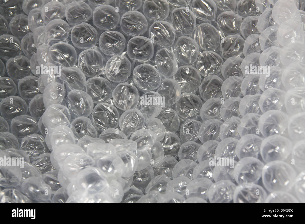 La bolla di plastica avvolgere il materiale di protezione Foto Stock