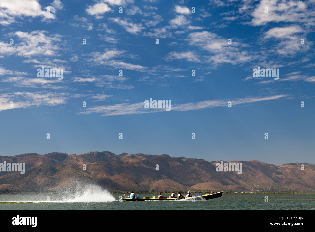 Turismo crociera in barca sul Lago Inle, Myanmar 2 Foto Stock