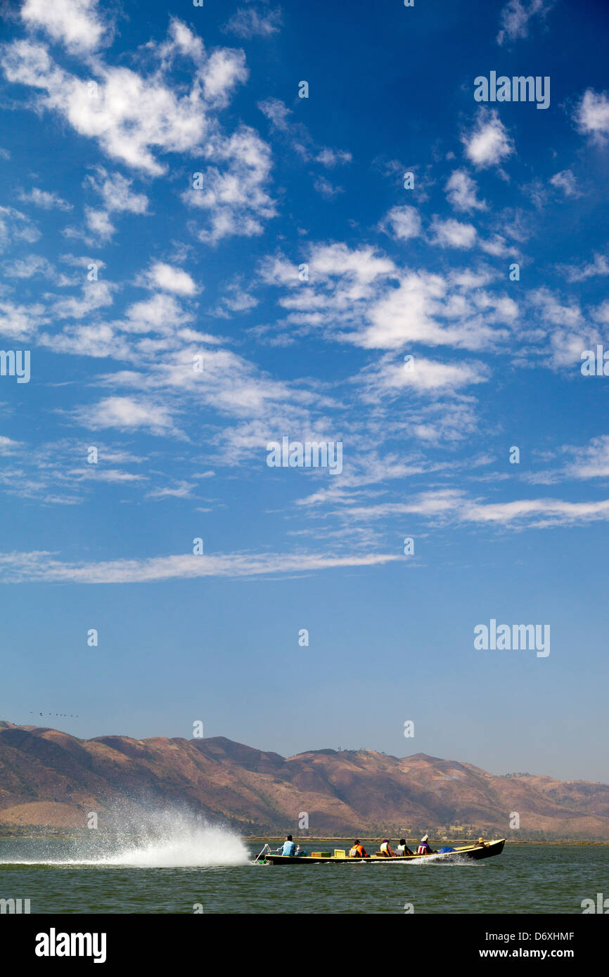 Turismo crociera in barca sul Lago Inle, Myanmar 4 Foto Stock