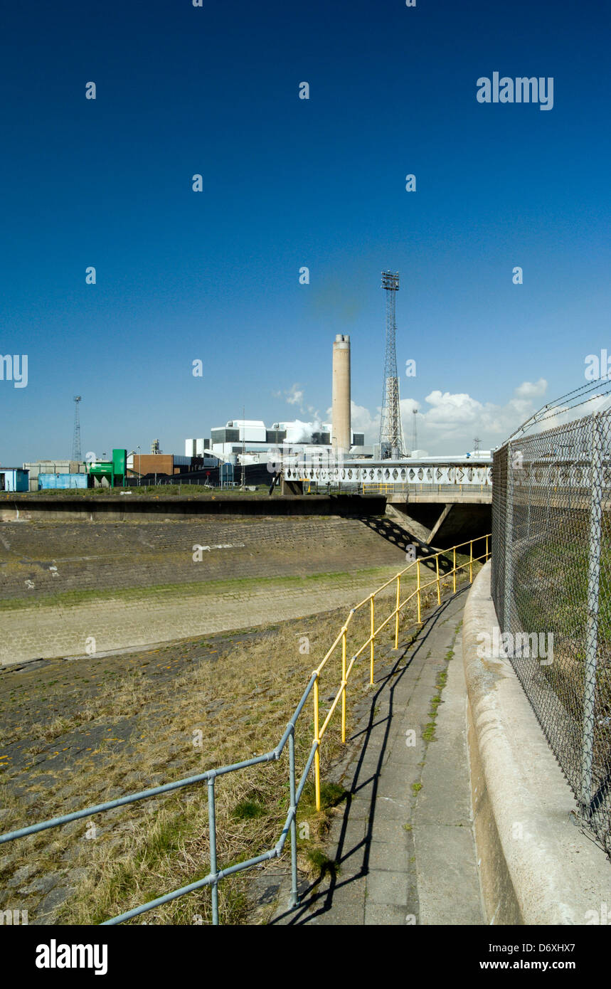 Aberthaw Coal Fired power station Vale of Glamorgan South wales uk Foto Stock