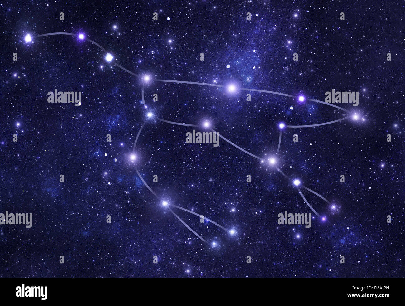 La costellazione dell'Orsa Maggiore (UMA), una delle costellazioni moderne Foto Stock