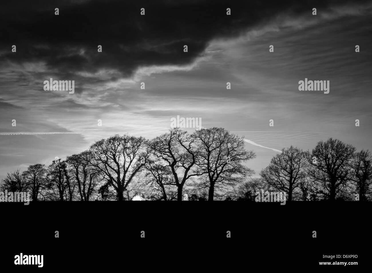 Creative e di tramonto Skyscape Foto Stock