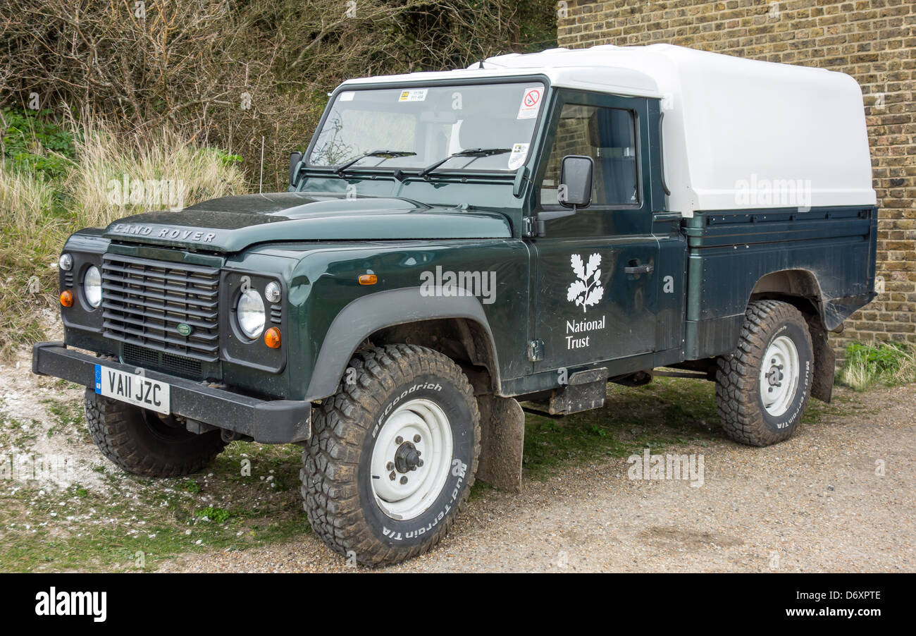 Il National Trust Land Rover Veicolo England Regno Unito Foto Stock