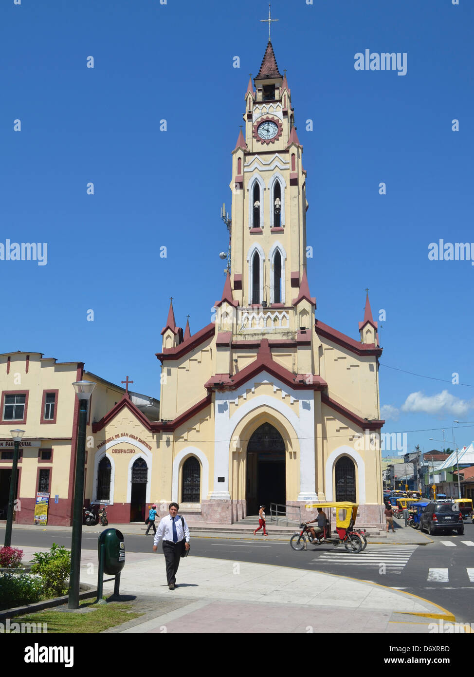 La principale cattedrale di Iquitos, Loreto, Perù Foto Stock