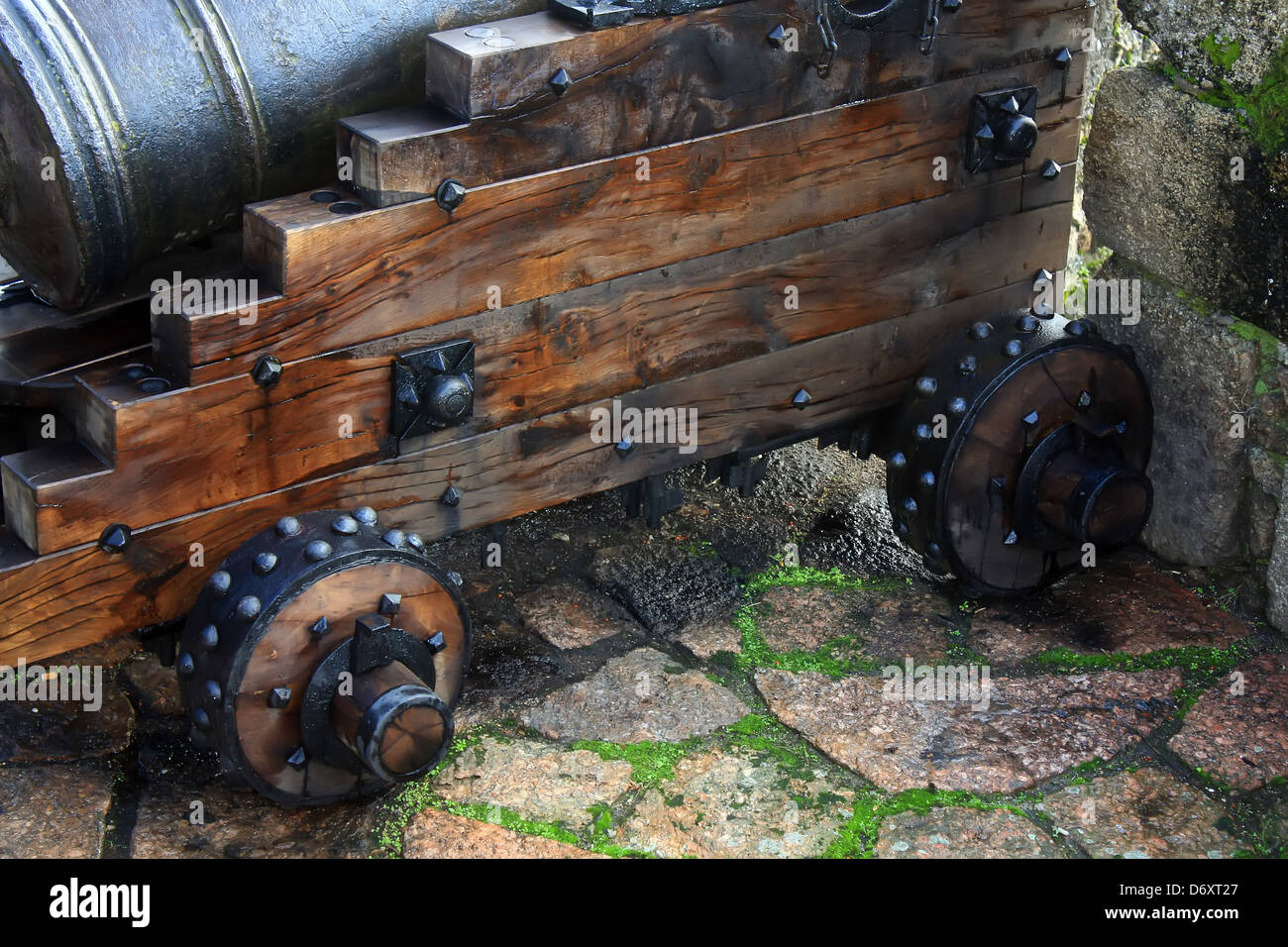 Il vecchio per la difesa costiera gun Foto Stock