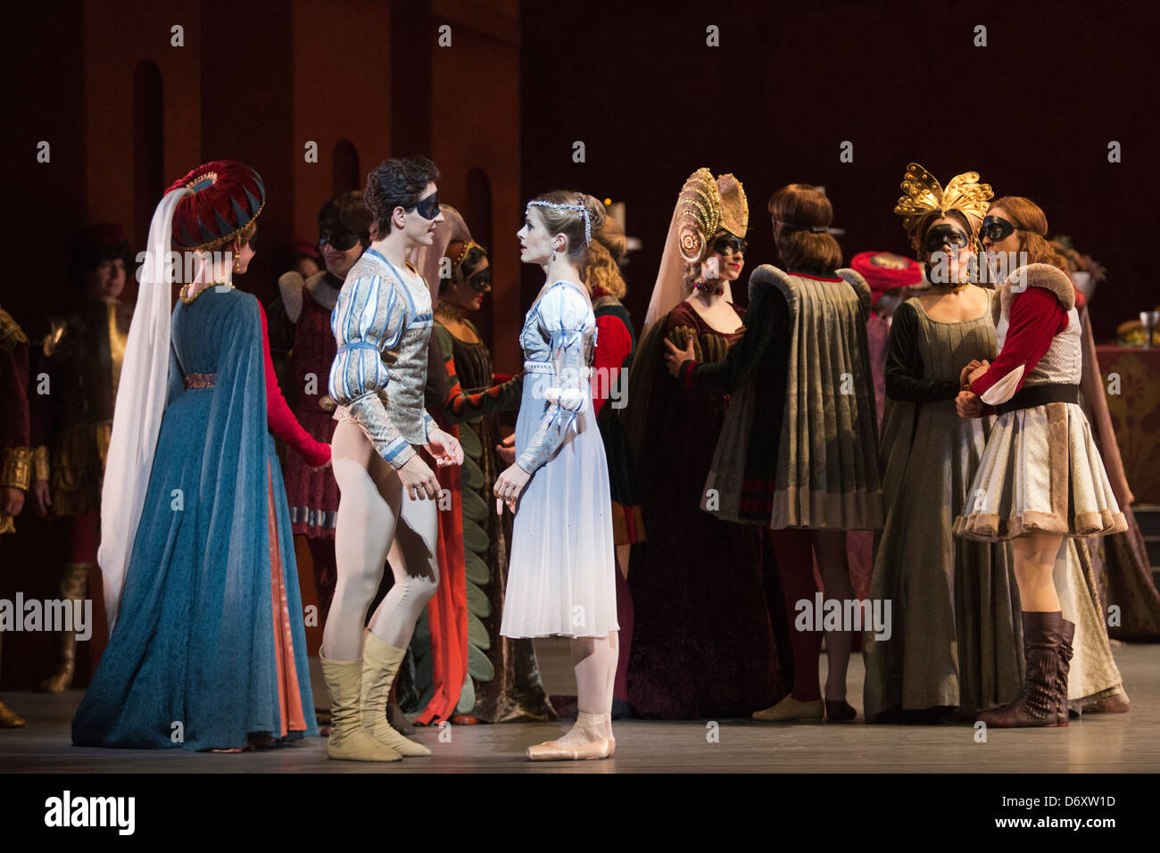 Romeo e Giulietta eseguita dal balletto nazionale del Canada a Sadler's Wells Theatre, Londra Foto Stock