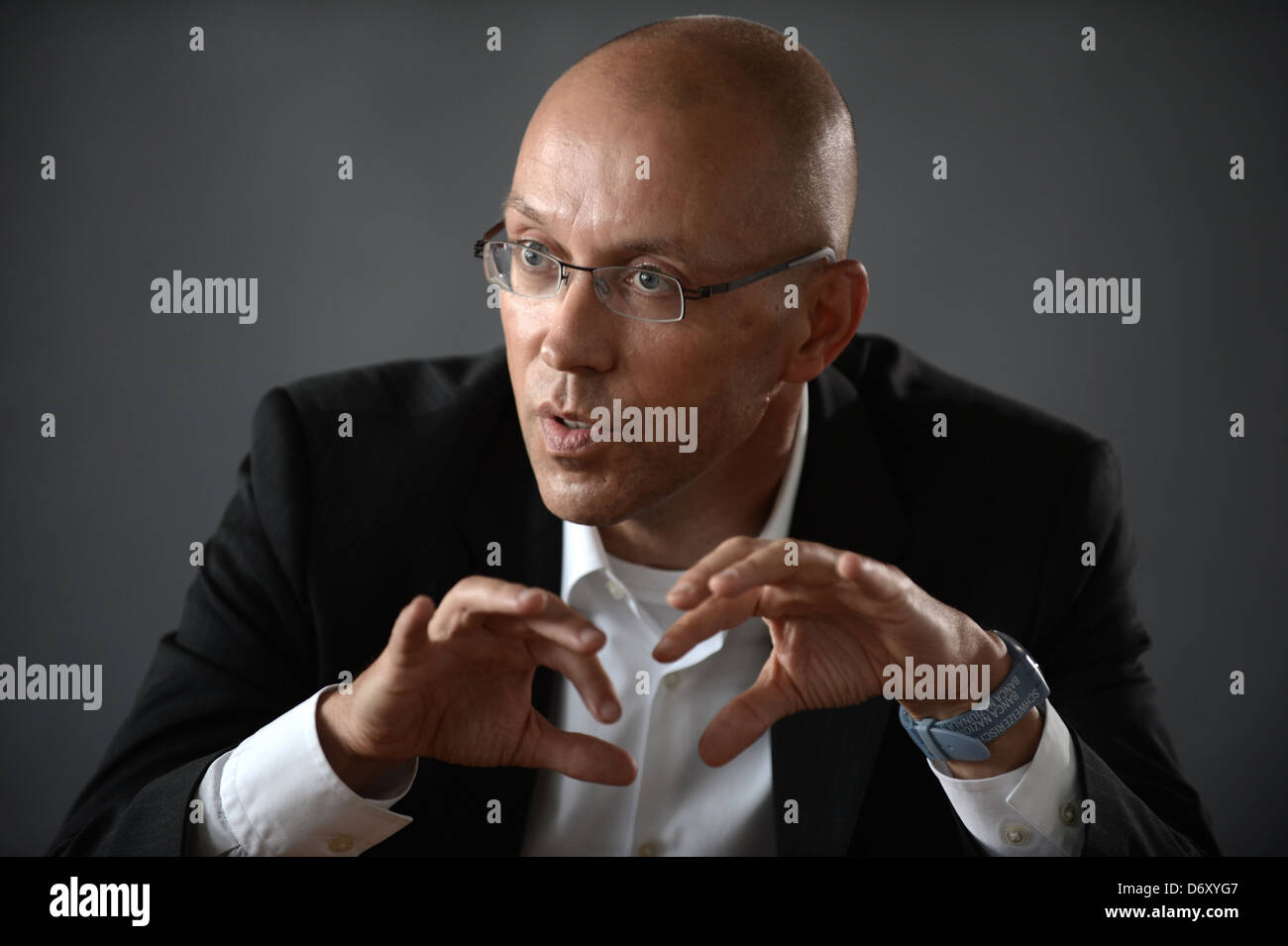 Berlino, Germania, direttore della BCE Joerg Asmussen, DOCUP, in un'intervista Foto Stock