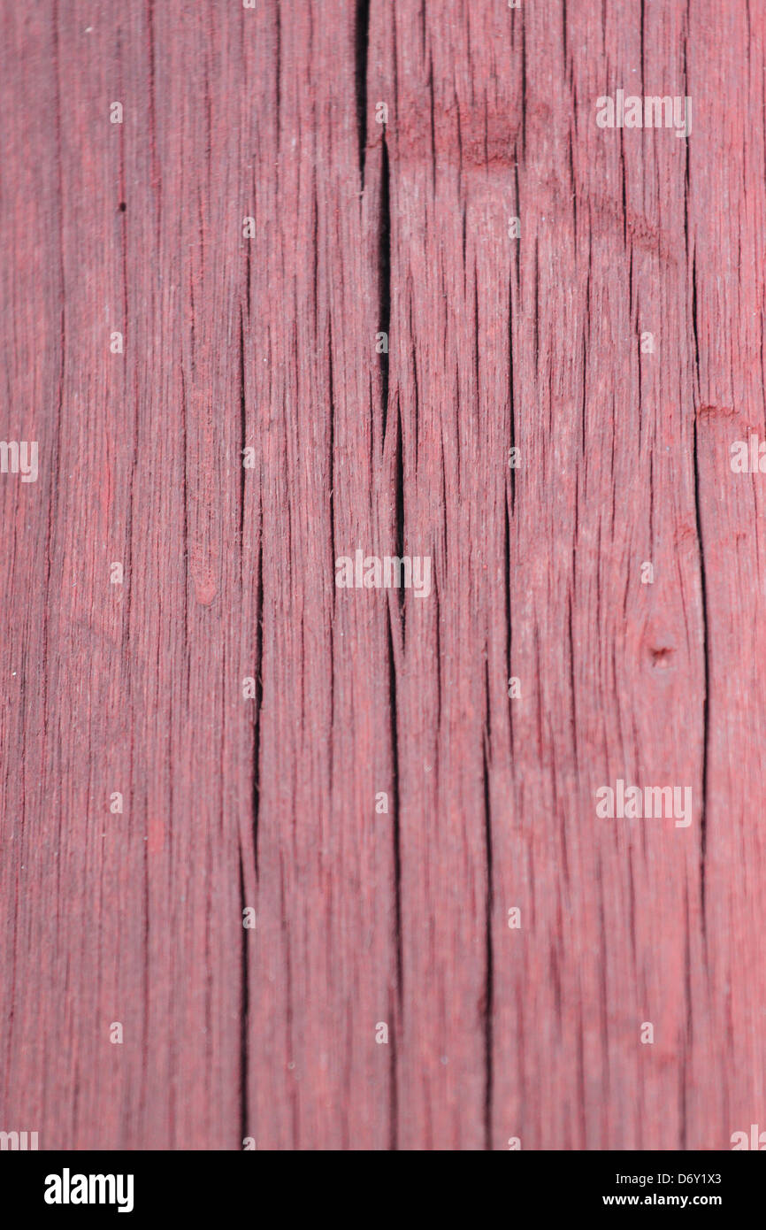Legno rosso è la porte in case di legno. Foto Stock