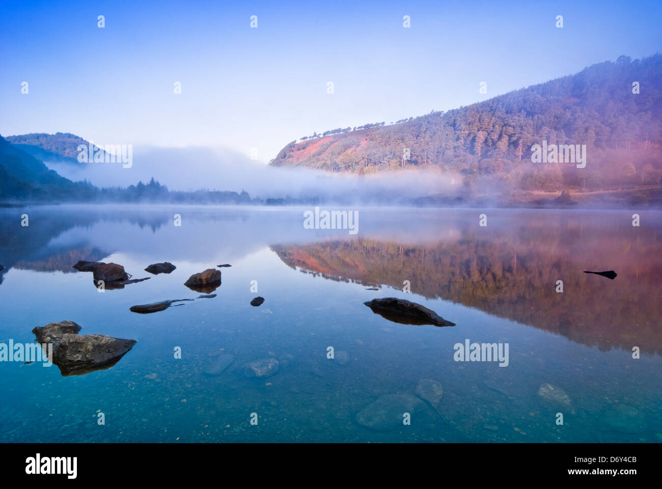 Lago Superiore di Glendalough parco panoramico, Repubblica di Irlanda, Europa Foto Stock