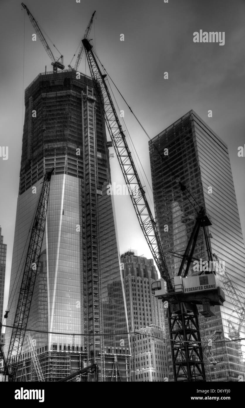 One World Trade Center, la parte inferiore di Manhattan a New York City, Stati Uniti d'America Foto Stock
