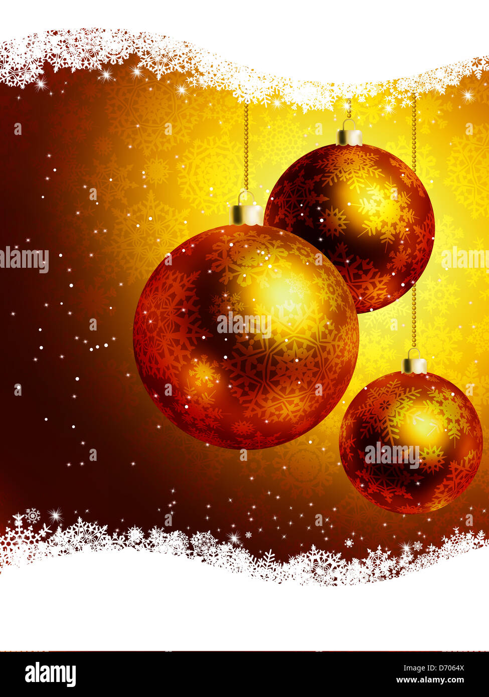 Oro elegante biglietto di auguri di Natale Foto Stock