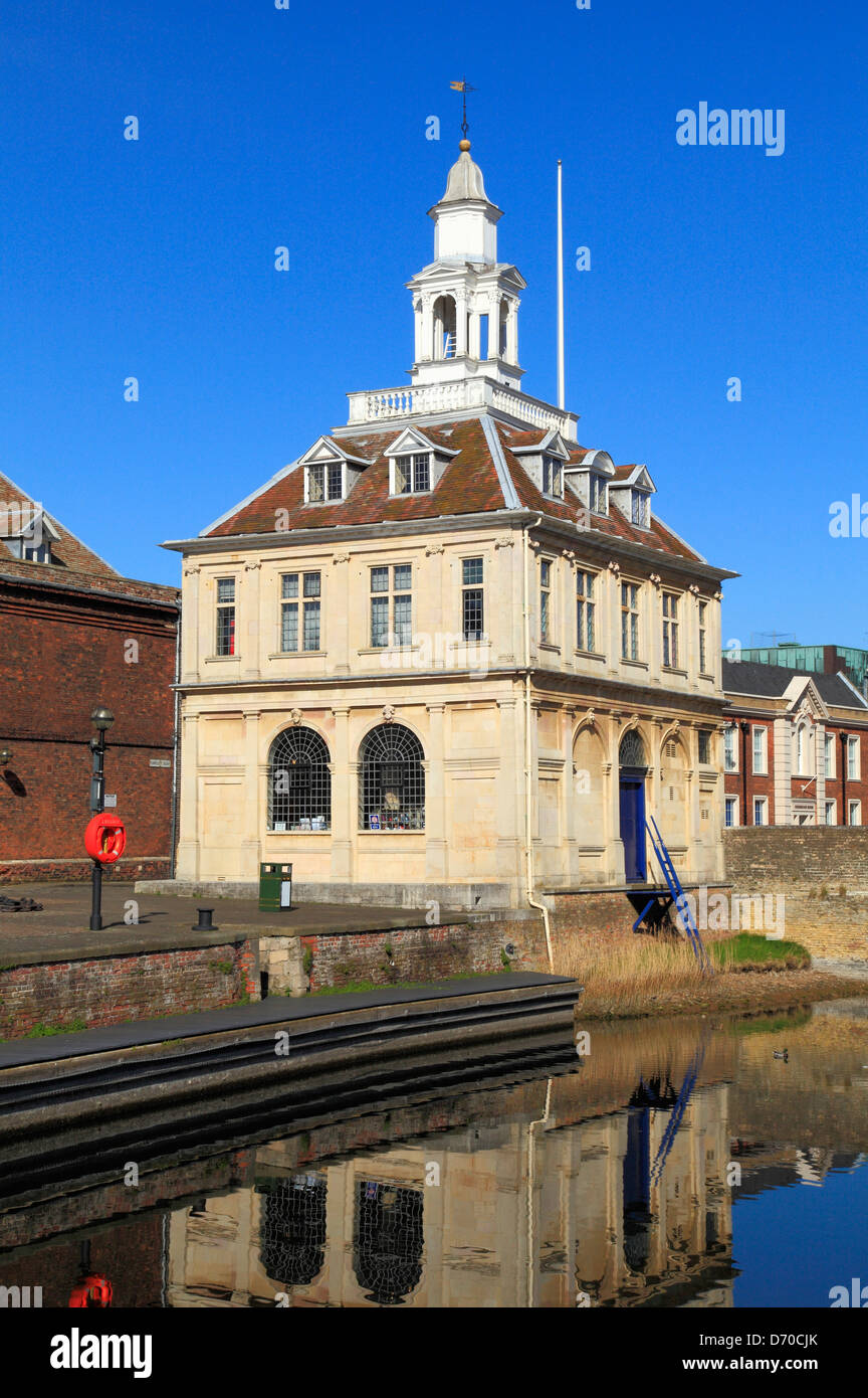 Kings Lynn Custom House, Hereford Quay, Norfolk, xvii secolo architettura, Inghilterra UK, architettura Inglese Cusoms Foto Stock