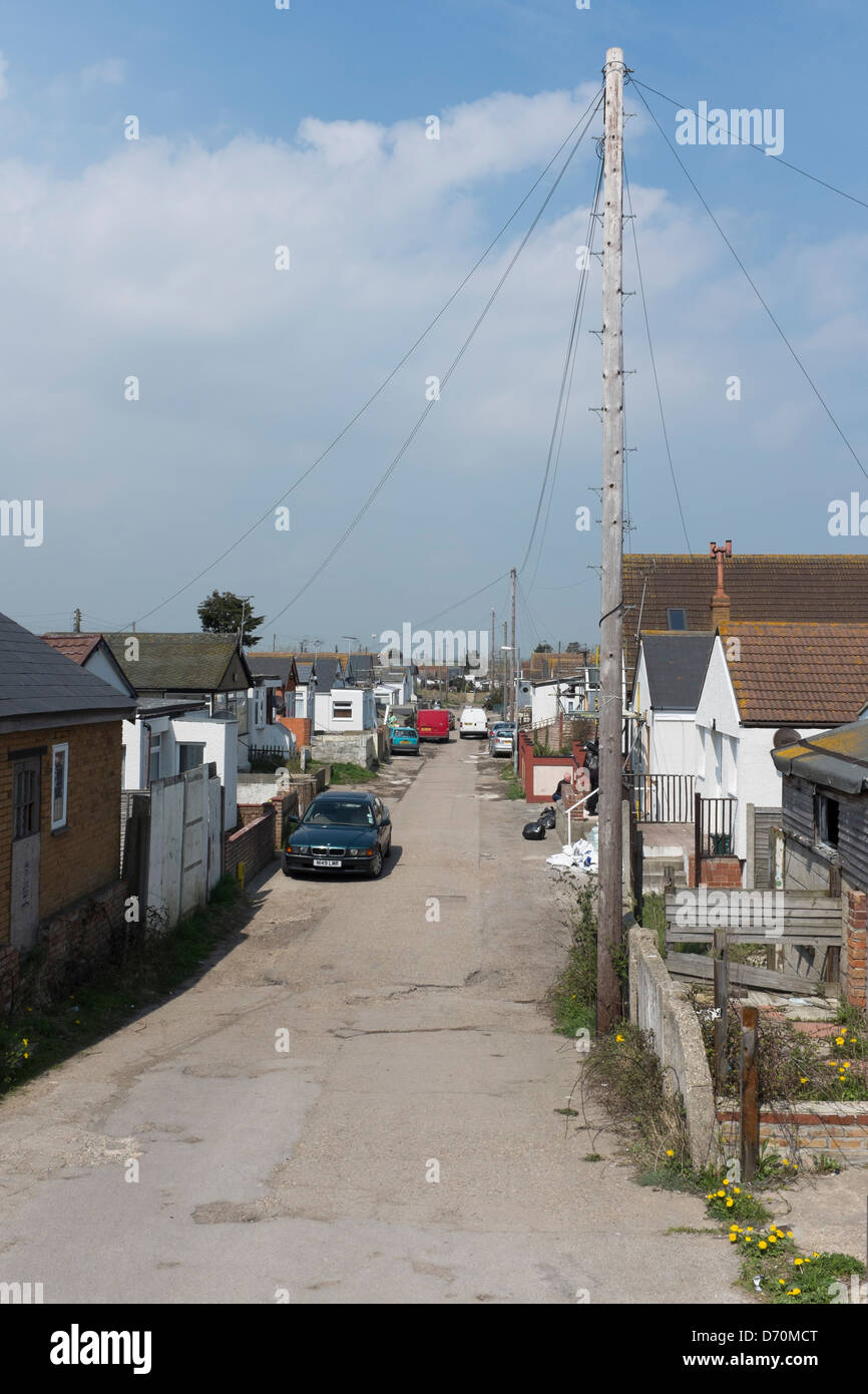 Jaywick, Essex, gli indigenti area di Inghilterra Foto Stock
