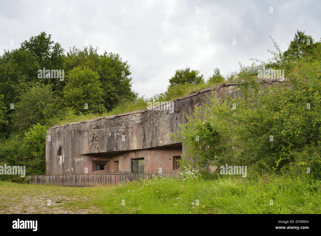 Lembach, Francia, Bunker quattro-a-Chaux Foto Stock