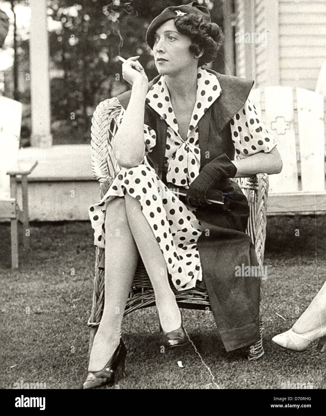 Maria Sanford nel 1933 presso il polo delle corrispondenze in Gulfstream. Bert Morgan foto Foto Stock