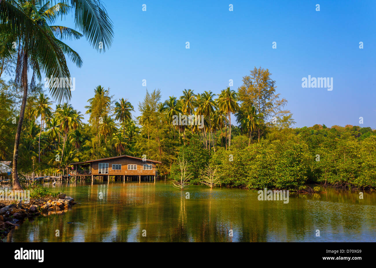 Thai house sull'acqua Foto Stock