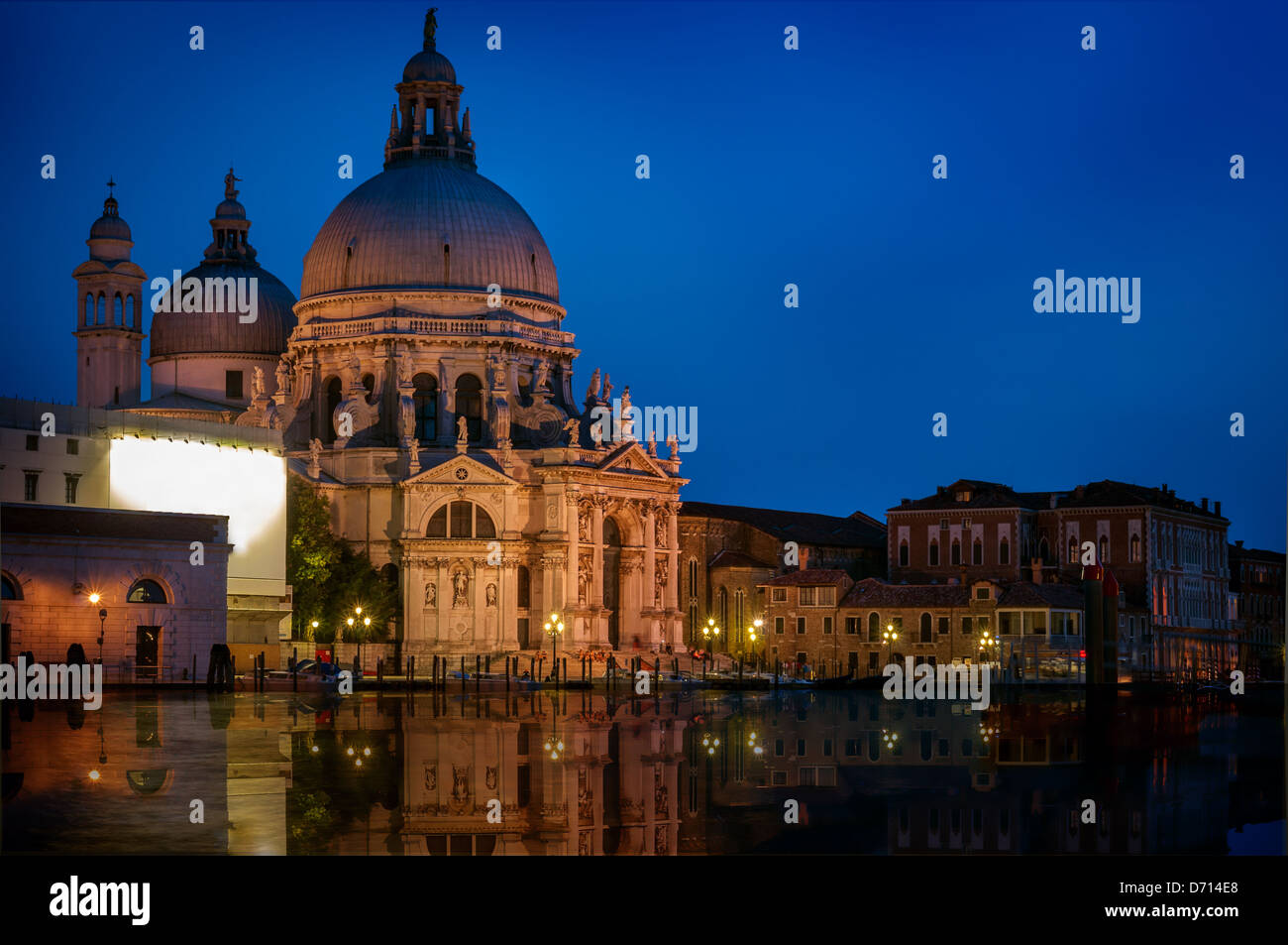 San Marco Basilica a Venezia dal Canal Grande. Foto Stock