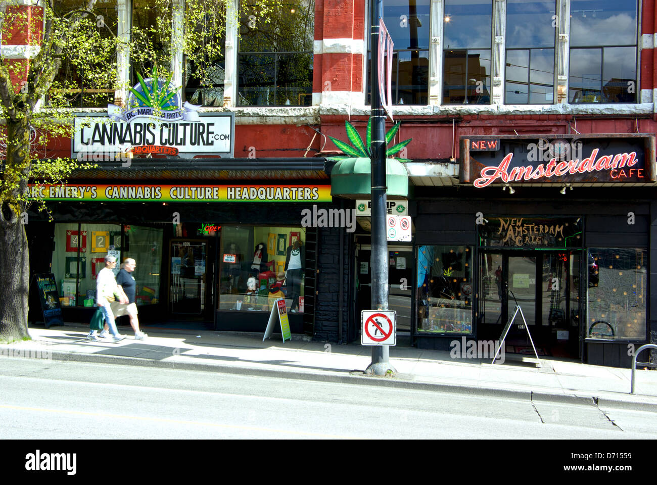 Marc Emery Cannabis Cultura New Amsterdam Cafe BC Marijuana Party Hastings Street Downtown Vancouver pot negozi Foto Stock