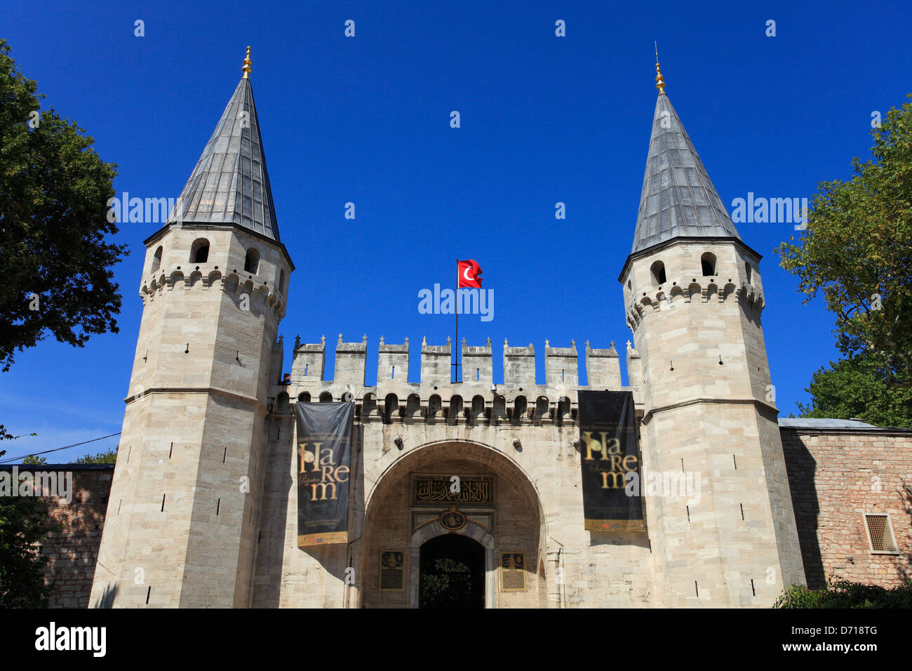 Gate di saluto presso il Palazzo di Topkapi, Istanbul, Turchia Foto Stock