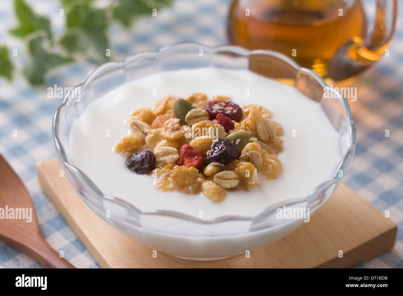 Cereali Yogurt Foto Stock