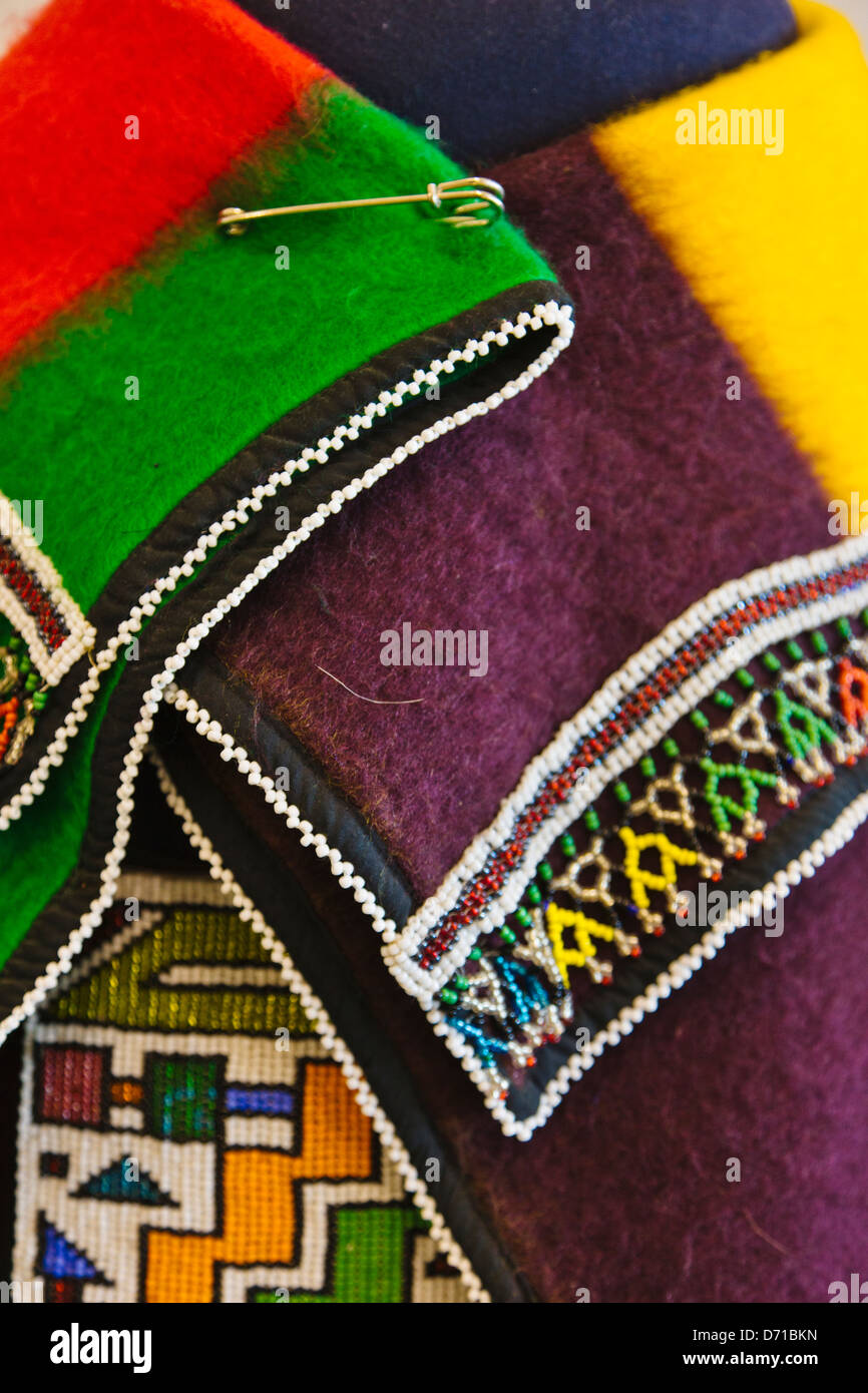 Colorato tessuto tessuto, Sud Africa Foto Stock