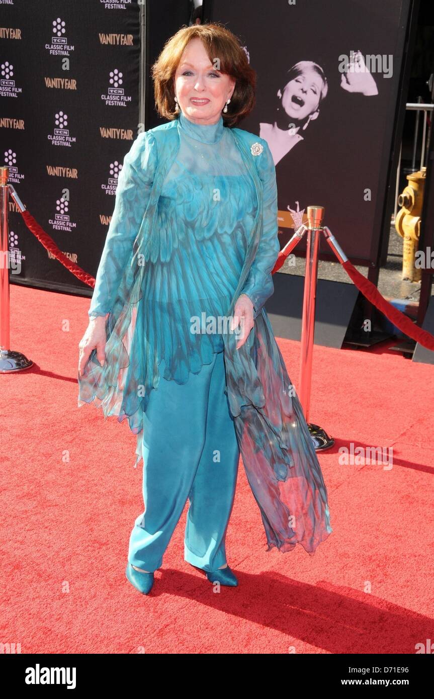 Los Angeles, California, USA. Xxv Aprile, 2013. L'attrice ANN BLYTH presso il TCM Classic Film Festival apertura notturna "Funny Girl' Premiere tenutasi presso la leva TCL Chinese Theatre, Hollywood. (Immagine di credito: credito: Paolo Fenton/ZUMAPRESS.com/Alamy Live News) Foto Stock