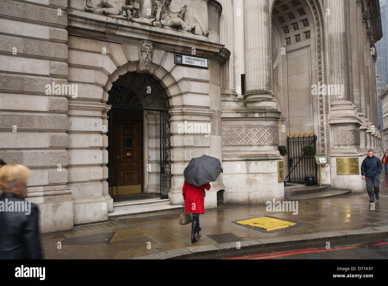 Ingresso di Gibson Hall, Threadneedle Street, Londra Foto Stock