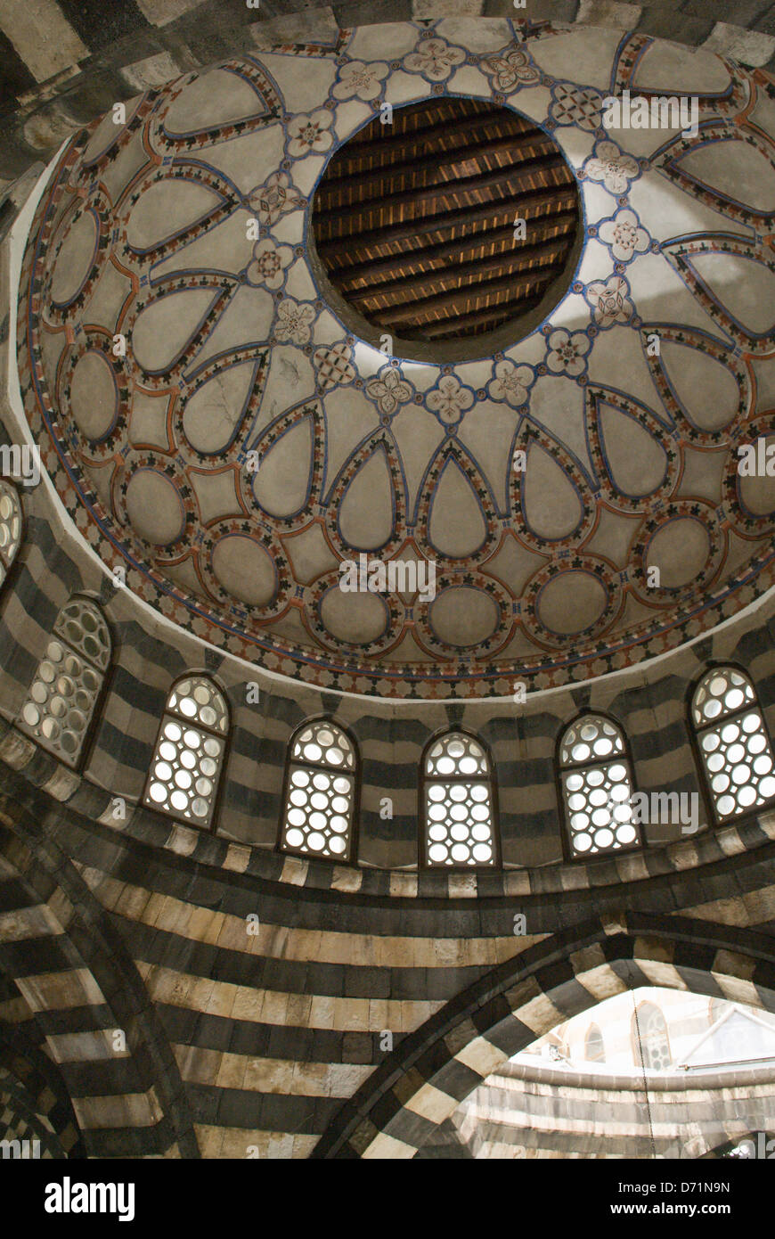 La cupola di Khan come'ad Pasha, un vecchio Ottoman Khan (karavanserai) in Damasco, Siria. Patrimonio mondiale dell UNESCO Foto Stock