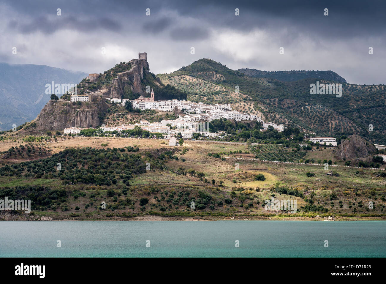 ZAHARA DE LA SIERRA, Sierra di Cadice ,SERBATOIO Foto Stock