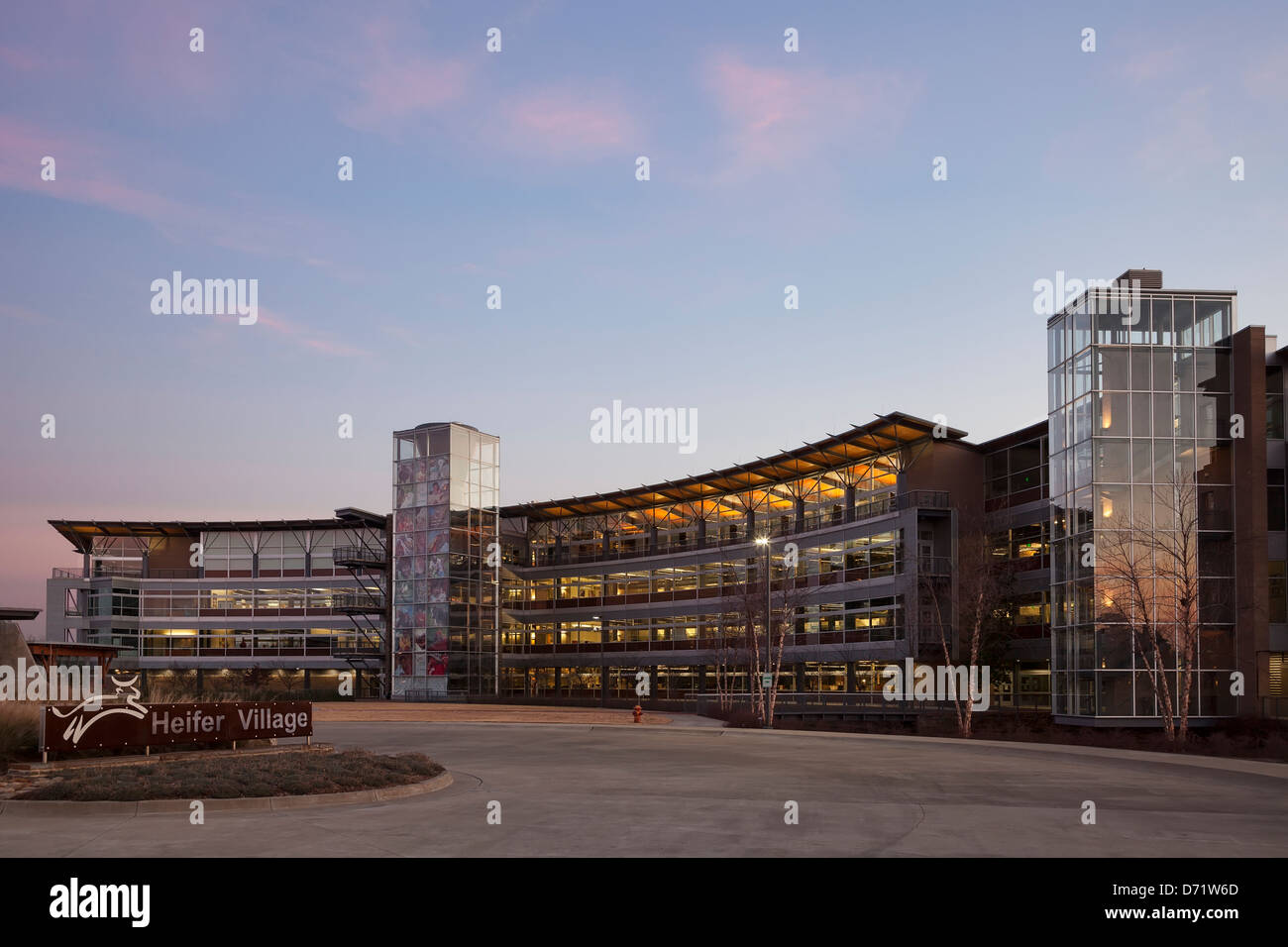 Giovenca Village, luce della sera, Little Rock, AR Foto Stock