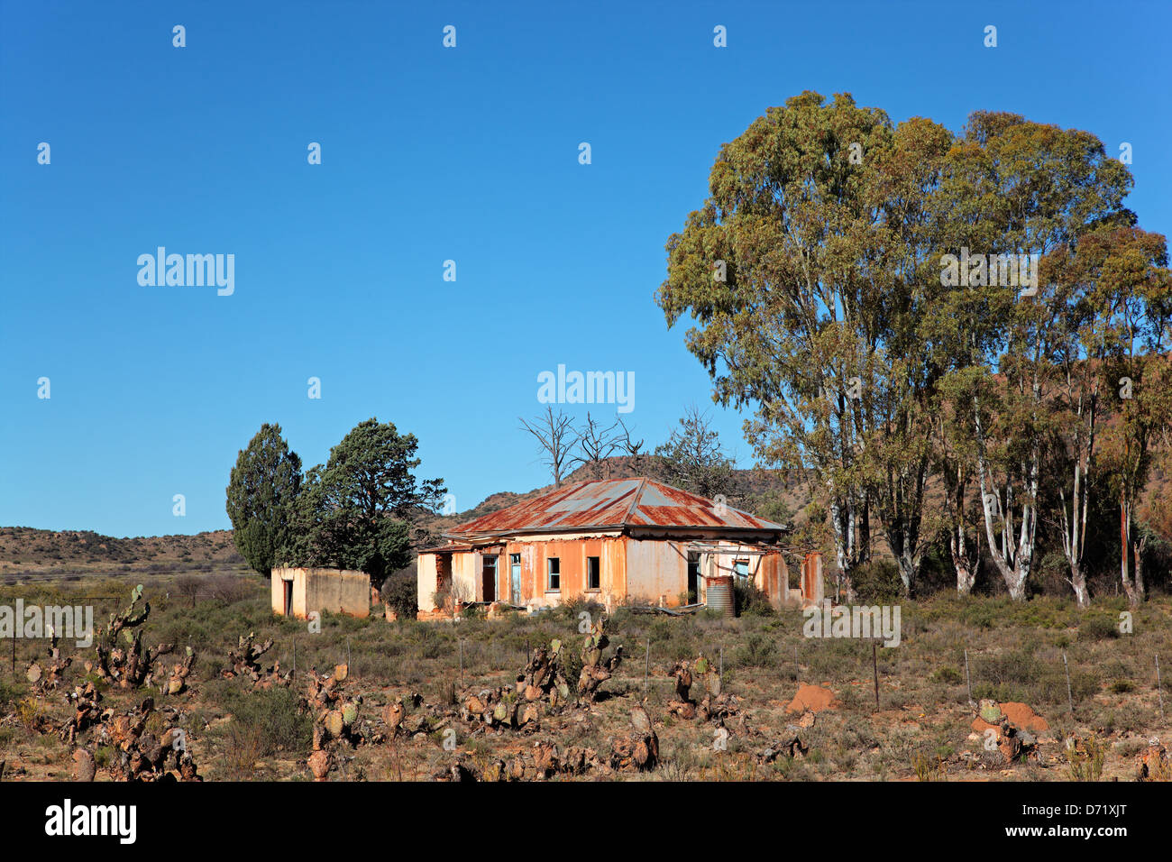Rurale abbandonato farm house, Sud Africa Foto Stock