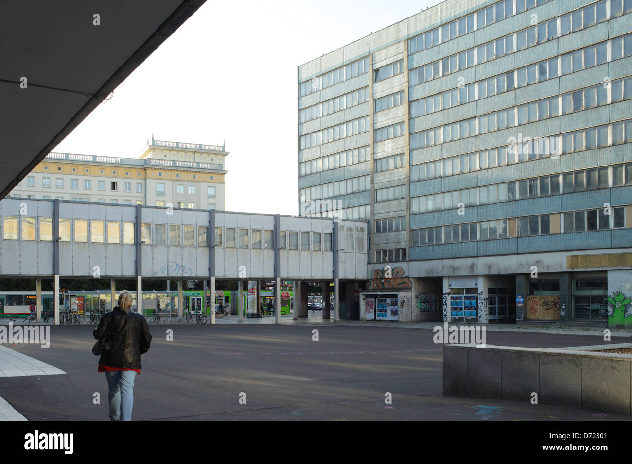 Magdeburgo, in Germania, il Blauer Bock retro del residence hall nel centro della città Foto Stock