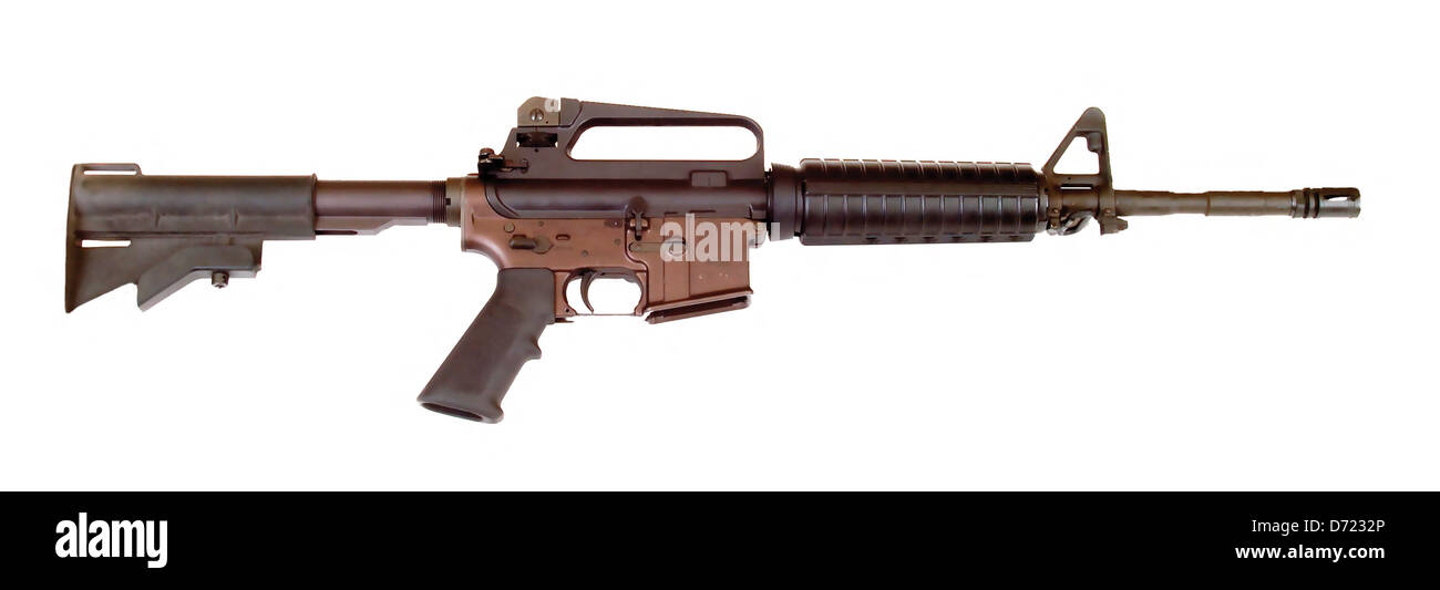 La GUU-5P Carbine è un'arma da fuoco leggera progettata principalmente per obiettivi anti-personale e materiali leggeri. È dotato di un calibro da 5,56 mm e di una portata effettiva massima di 300 metri. L'arma ha una velocità ciclica di 650-900 colpi al minuto. Foto Stock